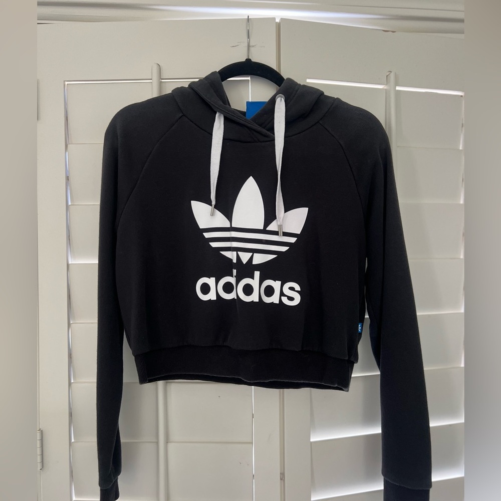 Adidas cropped hoodie size small